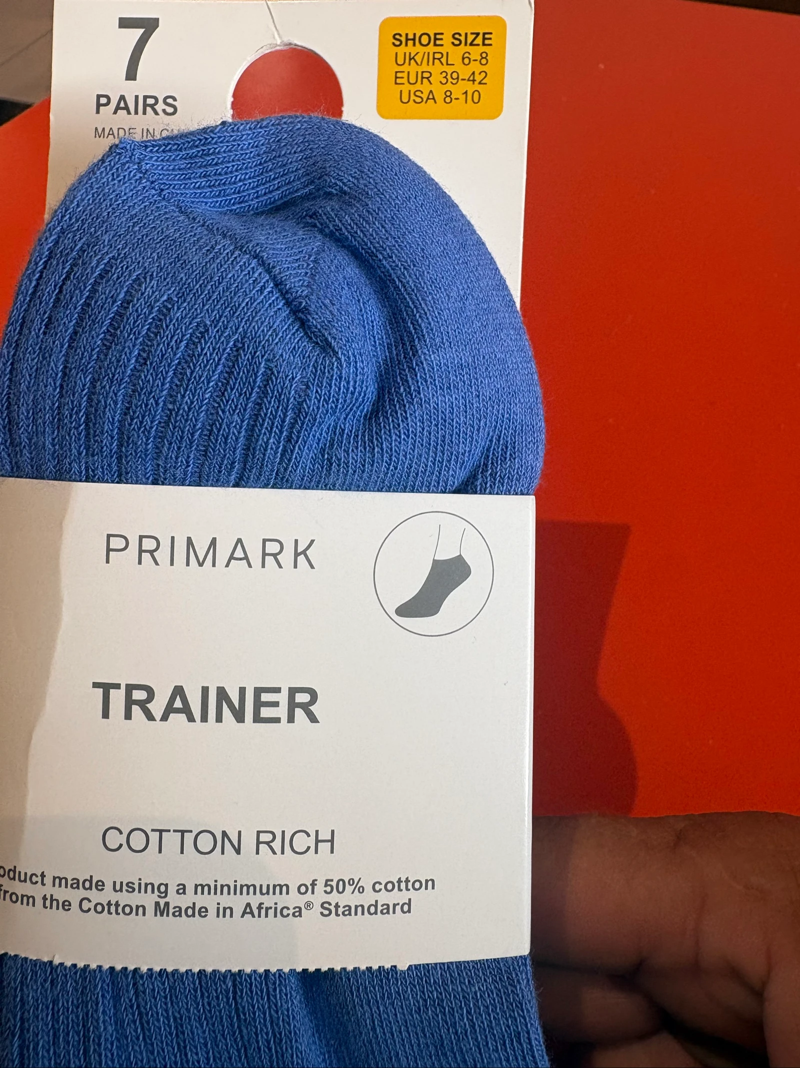 Pack 7 paar blauw-witte enkelsokjes Primark 39-42 nieuwe sokken chaussettes – photo 7